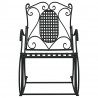 Banco mecedor de acero negro 84 cm 3