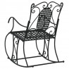 Banco mecedor de acero negro 84 cm 5
