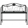 Banco de jardim de 2 lugares 104 cm aço preto 3