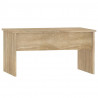 Mesa de centro madera contrachapada roble Sonoma 80x50.5x41.5cm 3