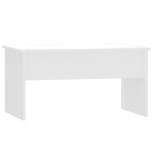 Mesa de centro contrachapada blanco brillo 80x50.5x41.5 cm H