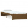 Estructura cama individual madera maciza marrón miel 75x190 cm 2