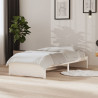 Estrutura de cama solteiro 90x190 cm madeira maciça branco 1