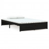 Estrutura cama pequena casal 120x190 cm pinho maciço preto 2