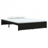 Estructura de cama de madera maciza negro 140x190 cm 3