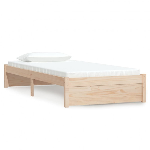 Estructura de cama de madera maciza 90x200 cm M 2