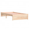 Estructura de cama de madera maciza 90x200 cm 4