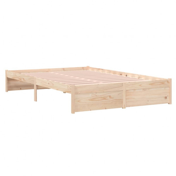 Estructura de cama madera maciza 120x200 cm M 4