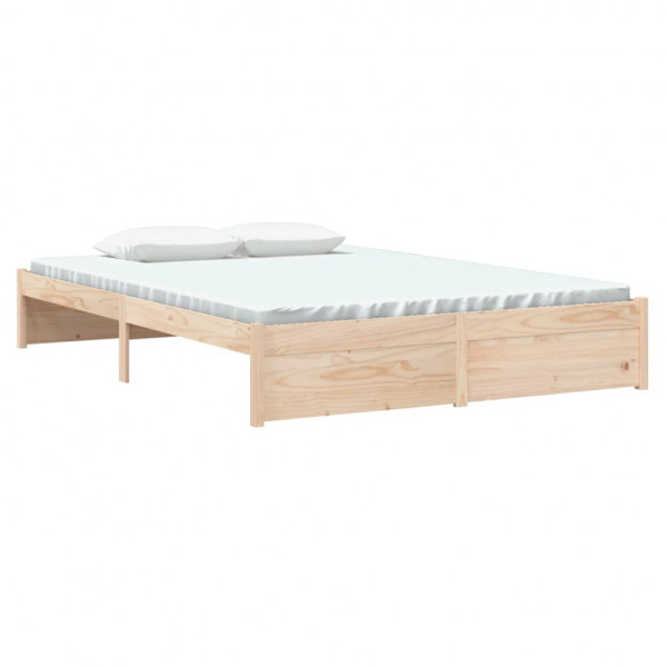 Estructura de cama madera maciza 140x200 cm M 3