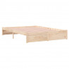 Estructura de cama de madera maciza 160x200 cm 4