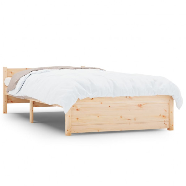 Estructura de cama madera maciza 75x190 cm M 2