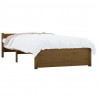 Estrutura cama pequena solteiro 75x190 cm madeira castanho mel 3