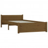 Estructura cama madera maciza individual marrón miel 75x190 cm 4