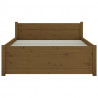 Estructura cama madera maciza individual marrón miel 75x190 cm 5