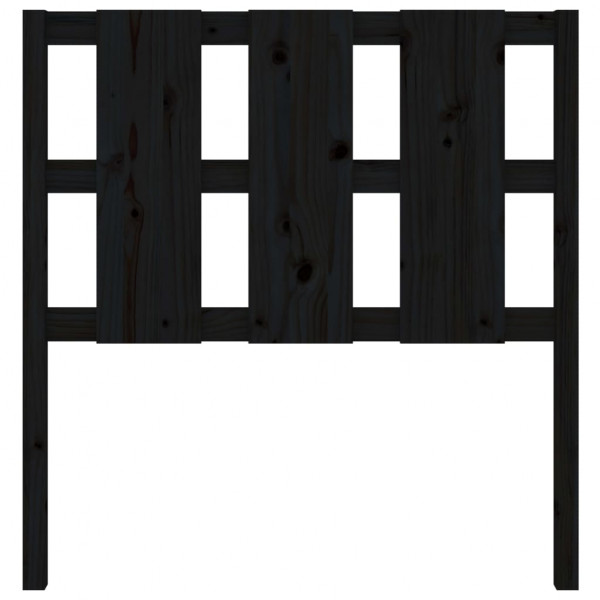 Cabeceira de cama 105.5x4x100 cm pinho maciço preto M 4