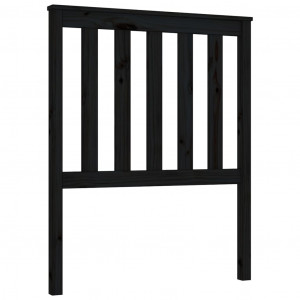 Cabeceira de cama 81x6x101 cm pinho maciço preto H