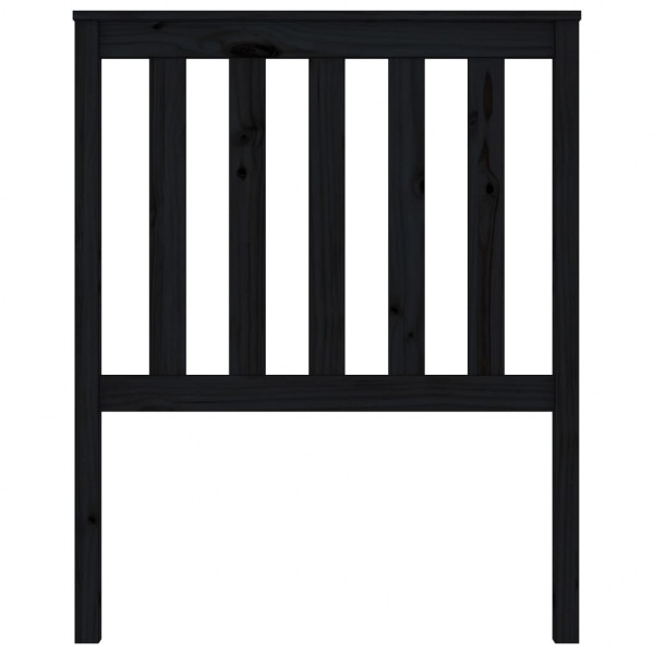 Cabeceira de cama 81x6x101 cm pinho maciço preto M 3