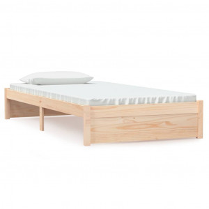 Estrutura de cama 100x200 cm madeira maciça branco H