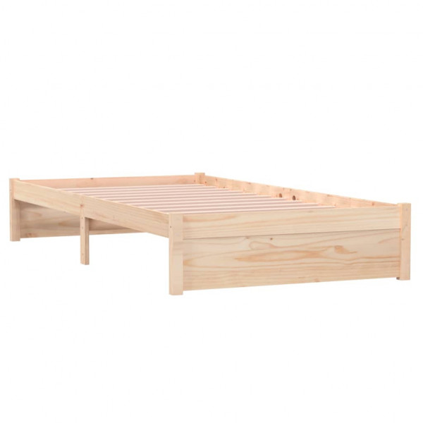 Estructura de cama madera maciza blanca 100x200 cm M 4