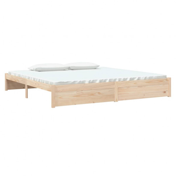 Estructura de cama madera maciza 200x200 cm M 3