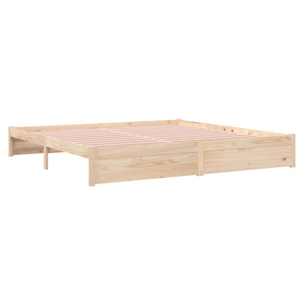 Estructura de cama madera maciza 200x200 cm M 4