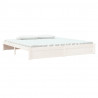 Estrutura de cama 200x200 cm madeira maciça branco 3