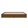 Estructura de cama madera maciza marrón miel 200x200 cm 5