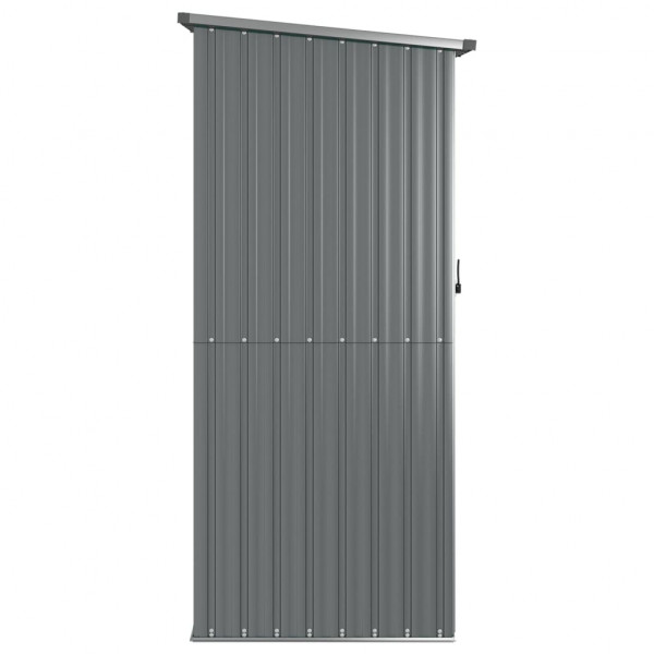 Abrigo de jardim 118.5x97x209.5 cm aço galvanizado cinzento M 5