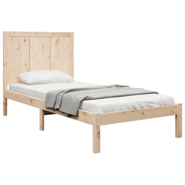 Estructura de cama madera maciza de pino 100x200 cm M 3