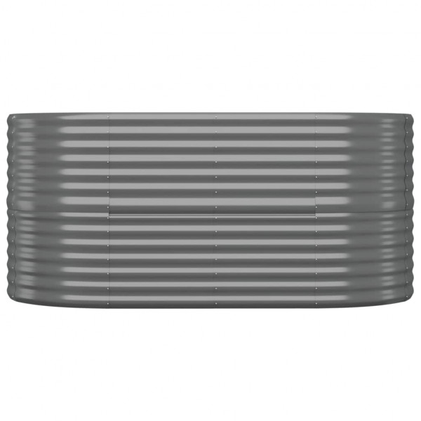 Jardinera arriate acero recubrimiento polvo gris 152x80x68 cm M 3