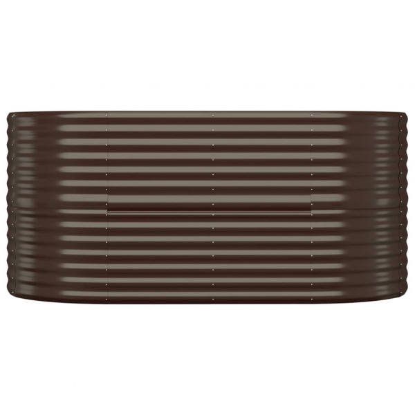 Jardinera arriate acero recubrimiento polvo marrón 152x80x68 cm M 3