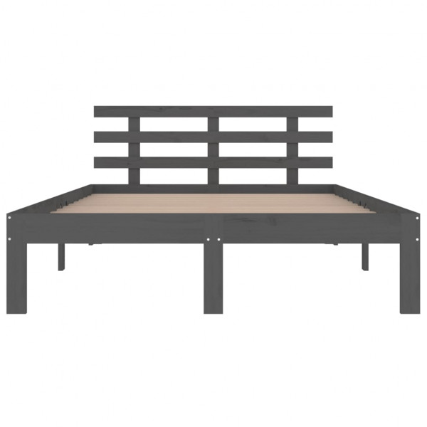 Estrutura de cama 200x200 cm madeira maciça cinzento M 4