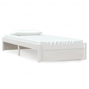 Estructura de cama madera maciza blanco 90x200 cm H