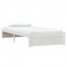 Estrutura de cama 90x200 cm madeira maciça branco 3