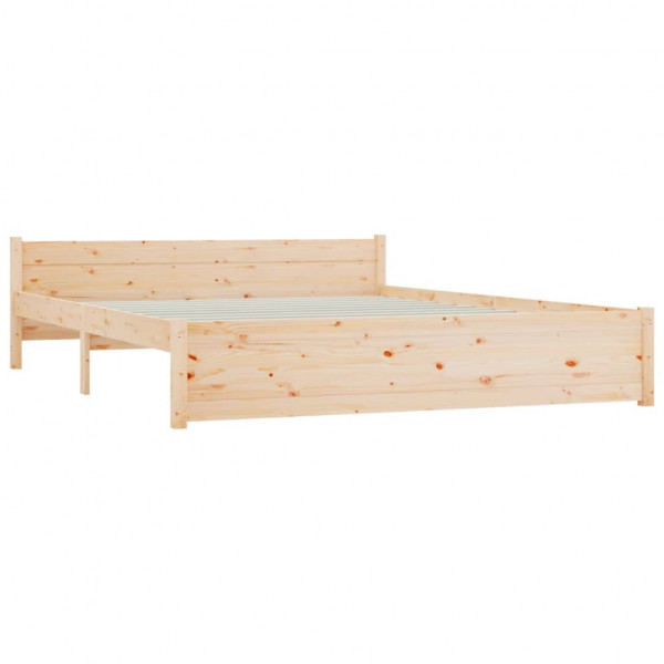 Estructura de cama de madera maciza 140x190 cm M 4