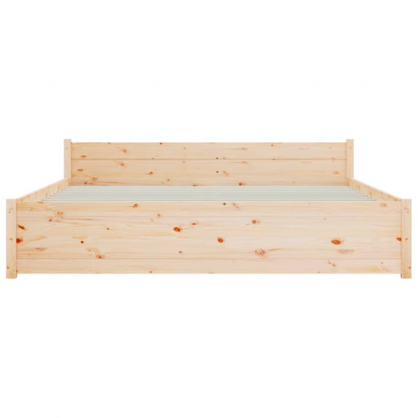 Estructura de cama de madera maciza 140x190 cm M 5