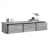 Armario de pared madera contrachapada gris Sonoma 88x26x18.5 cm 4