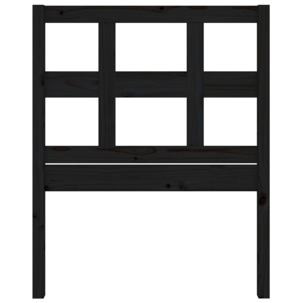 Cabeceira de cama 95.5x4x100 cm pinho maciço preto M 4