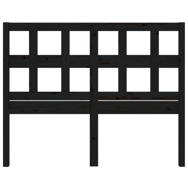 Cabeceira de cama 185.5x4x100 cm pinho maciço preto M 4