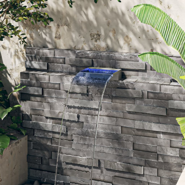 Cascata com LEDs RGB 30 cm aço inoxidável M 3