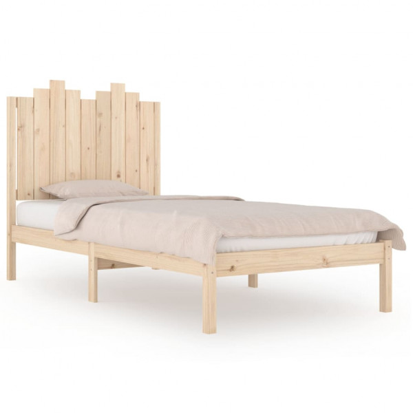 Estructura de cama madera maciza de pino 100x200 cm M 2