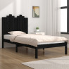 Estructura de cama madera maciza de pino negra 100x200 cm 1