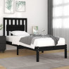 Estructura de cama madera maciza pino negra 75x190 cm 2FT6 1