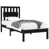 Estructura de cama madera maciza pino negra 75x190 cm 2FT6 3