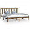 Estructura de cama madera maciza de pino marrón miel 200x200 cm 2