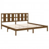 Estructura de cama madera maciza de pino marrón miel 200x200 cm 4