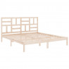Estructura de cama madera maciza Super King 180x200 cm 4