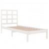 Estructura de cama individual madera maciza blanco 75x190 cm 4