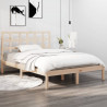 Estrutura de cama casal 135x190 cm madeira maciça 1