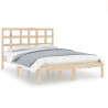 Estructura de cama matrimonial madera maciza 135x190 cm 2
